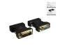 Preview: DINIC-monitoradapter DVI-I-stekker naar VGA-aansluiting, zwart, DINIC-doos met Euro-gat